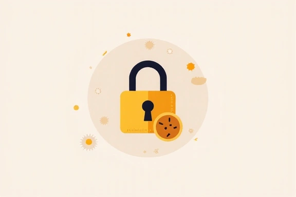 Secure lock icon representing cookie security and privacy
