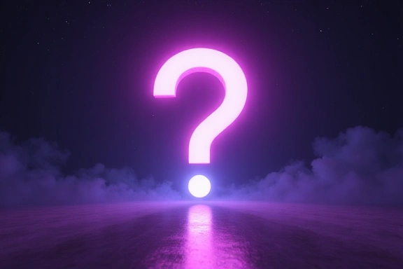 Abstract question mark, glowing, problem-solving concept